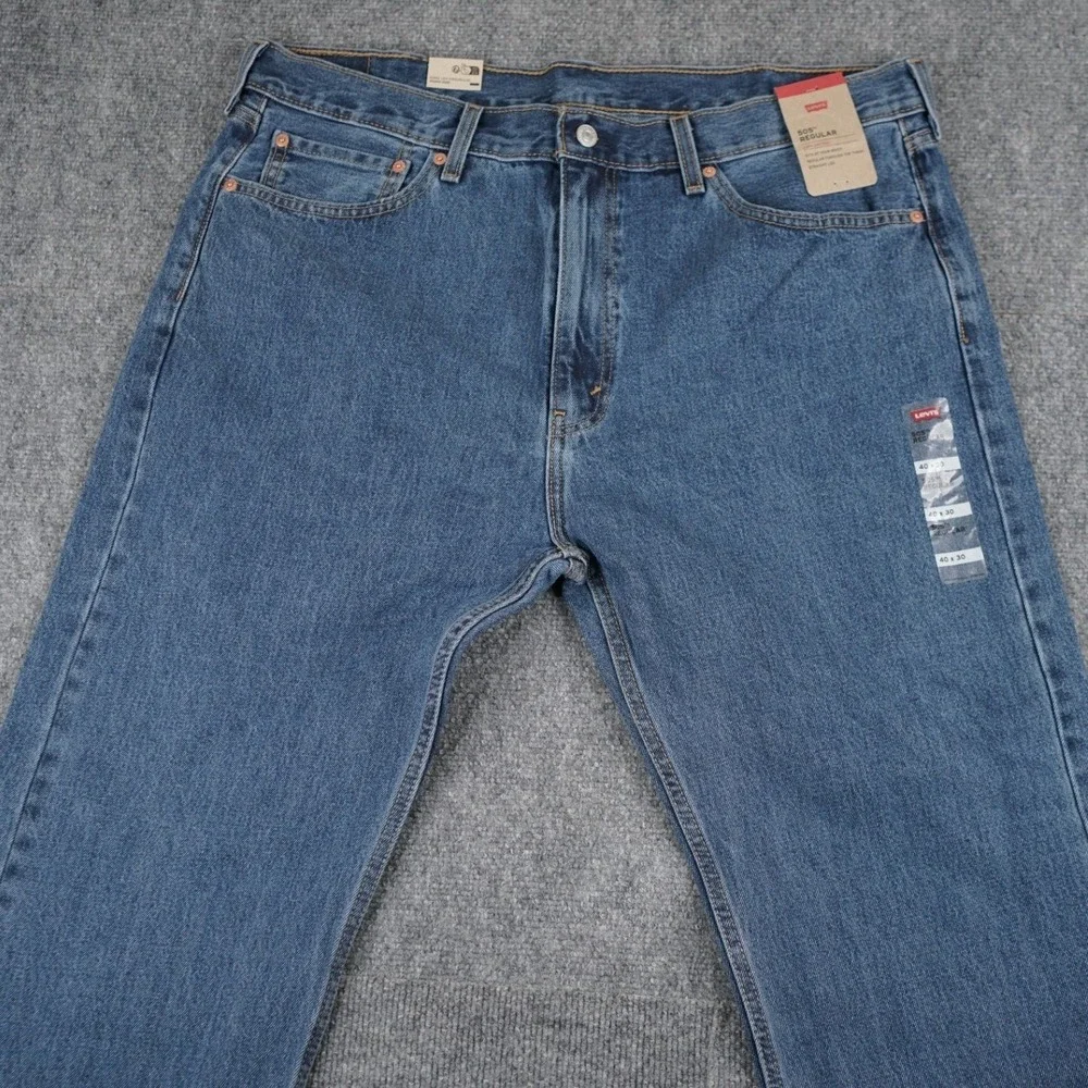Levi's‎ 505 Regular Fit Jeans Mens 40x30 Blue Straight Leg Denim Pants